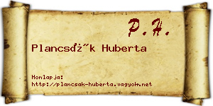 Plancsák Huberta névjegykártya